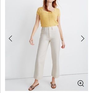 Madewell Slim Wide Leg Crop pants